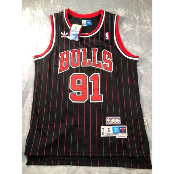Adidas Hardwood Classics NBA Chicago Bulls #91 Dennis Rodman size small - Picture 1 of 5